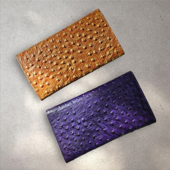 Genuine Ostrich Leather Wallet - Picture 2 of 3